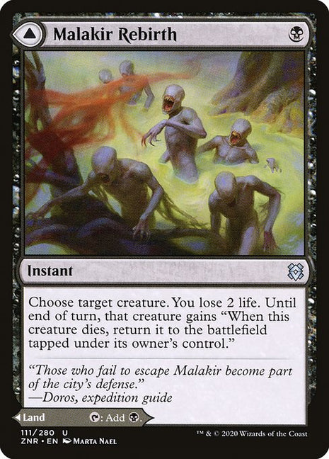 Malakir Rebirth // Malakir Mire 111 Zendikar Rising (ZNR) [Nonfoil] NM