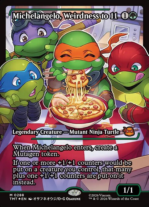 Michelangelo, Weirdness to 11 288 Teenage Mutant Ninja Turtles (TMT) [Foil] NM