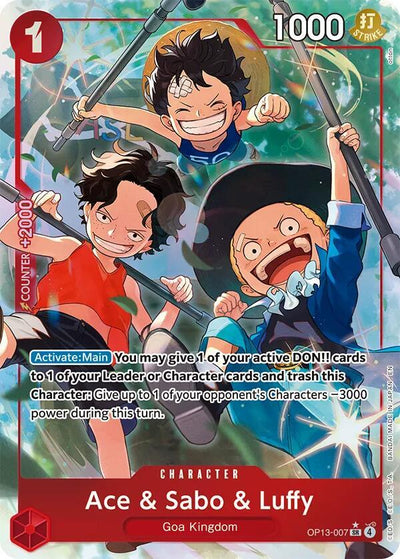 Ace & Sabo & Luffy (Alternate Art) - Carrying On His Will (OP13)