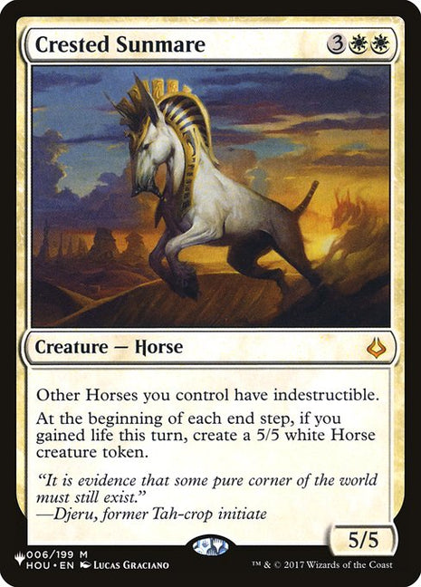Crested Sunmare 6 The List (PLST) [Nonfoil] NM
