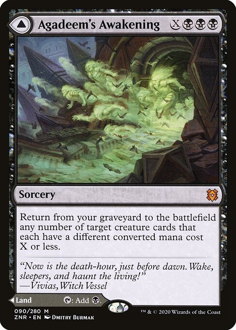 Agadeem's Awakening // Agadeem, the Undercrypt 90 Zendikar Rising (ZNR) [Nonfoil] NM