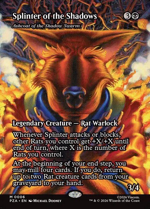 Splinter of the Shadows (Ashcoat of the Shadow Swarm) 6 Teenage Mutant Ninja Turtles Source Material (PZA) [Nonfoil] NM