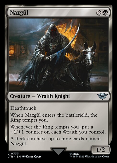 Nazgûl 333 The Lord Of The Rings: Tales Of Middle-Earth (LTR) [Foil] NM