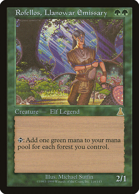 Rofellos, Llanowar Emissary 118 Urza's Destiny (UDS) [Nonfoil] LP