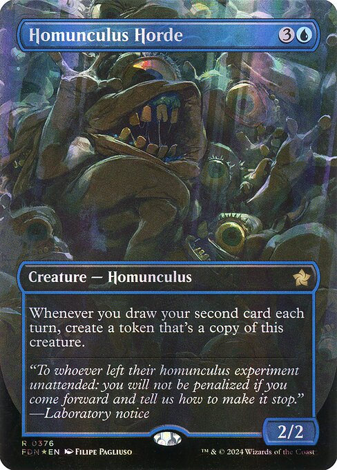 Homunculus Horde 376 Foundations (FDN) [Mana Foil] NM