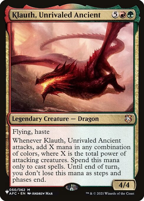 Klauth, Unrivaled Ancient 50 The List (PLST) [Nonfoil] NM