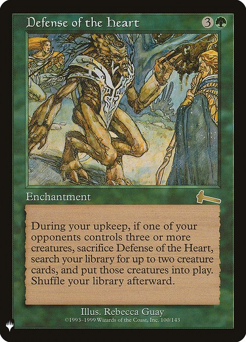 Defense of the Heart 100 The List (PLST) [Nonfoil] NM