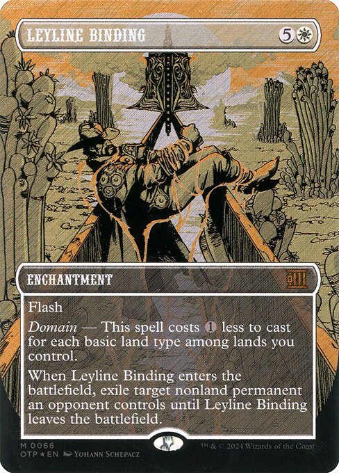 Leyline Binding 66 Outlaws Of Thunder Junction Breaking News (OTP) [Textured Foil] NM