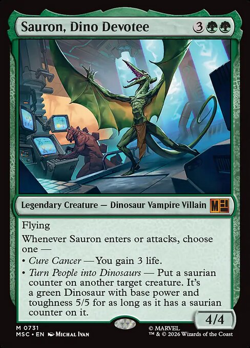 Sauron, Dino Devotee 731 Marvel Super Heroes Commander (MSC) [Foil] NM