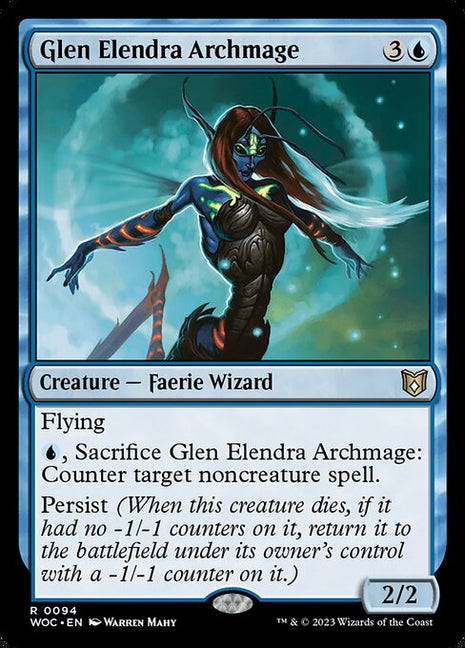 Glen Elendra Archmage 94 Wilds Of Eldraine Commander (WOC) [Nonfoil] NM