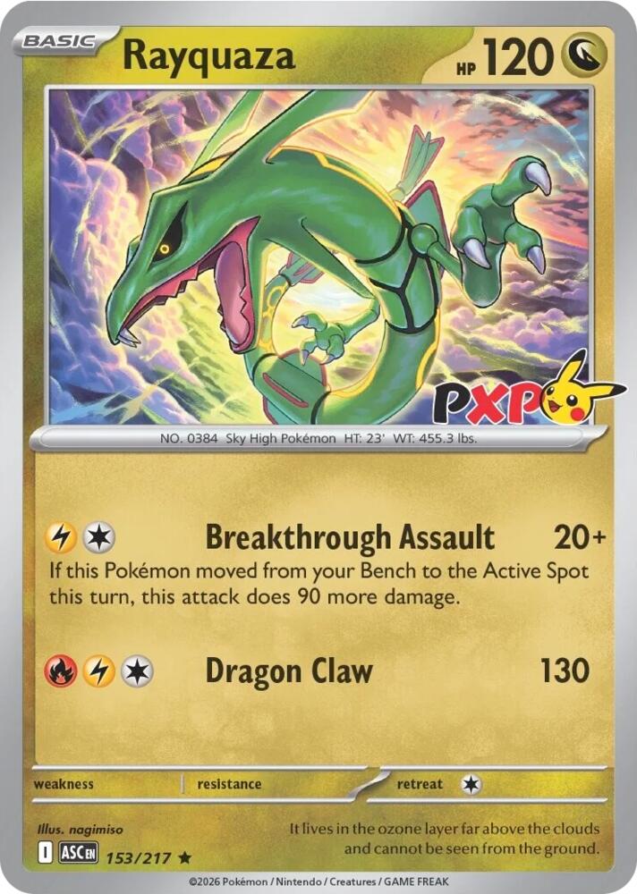 Rayquaza 153/217/ - Promo NM