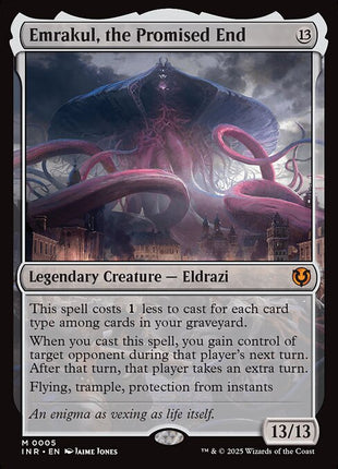 Emrakul, the Promised End 5 Innistrad Remastered (INR) [Nonfoil] NM
