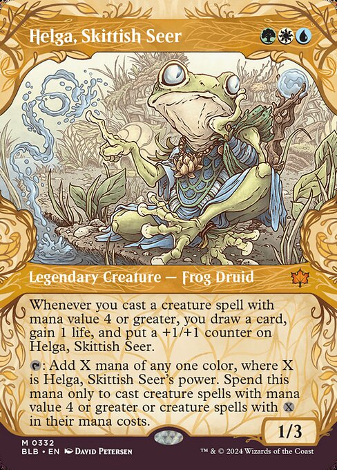Helga, Skittish Seer 332 Bloomburrow (BLB) [Foil] NM