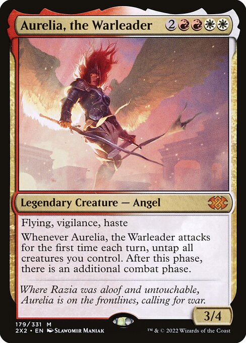 Aurelia, the Warleader 179 Double Masters 2022 (2X2) [Nonfoil] NM