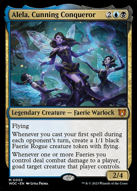 Alela, Cunning Conqueror 3 Wilds Of Eldraine Commander (WOC) [Foil] NM
