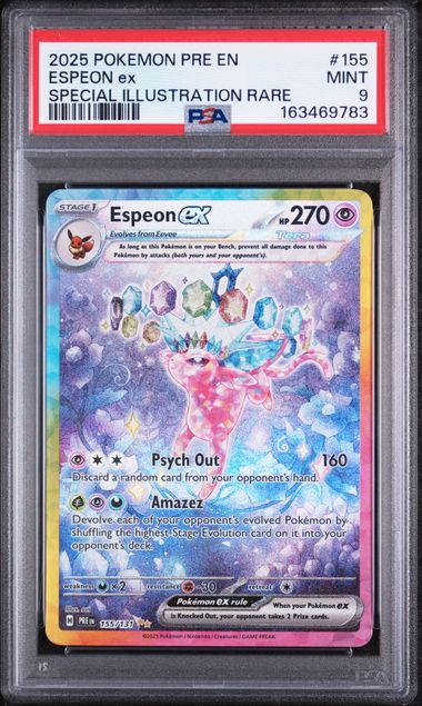 Espeon ex 155/131 - Prismatic Evolutions (PRE) PSA 9