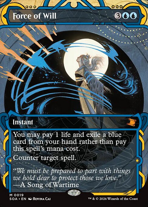 Force of Will 19 Secrets Of Strixhaven Mystical Archive (SOA) [Foil] NM