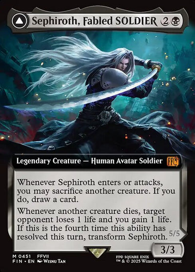 Sephiroth, Fabled SOLDIER // Sephiroth, One-Winged Angel 451 Final Fantasy (FIN) [Nonfoil] NM