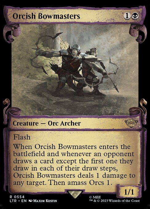 Orcish Bowmasters 554 The Lord Of The Rings: Tales Of Middle-Earth (LTR) [Silver Foil] NM