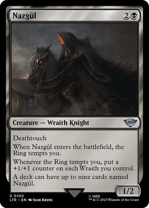 Nazgûl 100 The Lord Of The Rings: Tales Of Middle-Earth (LTR) [Nonfoil] NM