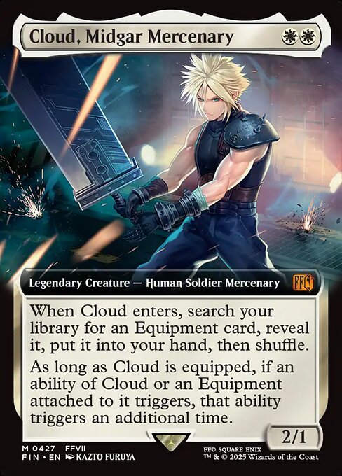 Cloud, Midgar Mercenary 427 Final Fantasy (FIN) [Nonfoil] NM