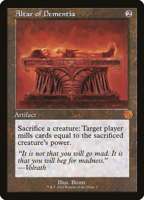 Altar of Dementia 3 The Brothers' War Retro Artifacts (BRR) [Nonfoil] NM