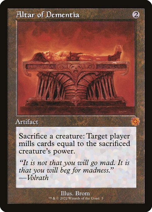 Altar of Dementia 3 The Brothers' War Retro Artifacts (BRR) [Nonfoil] NM