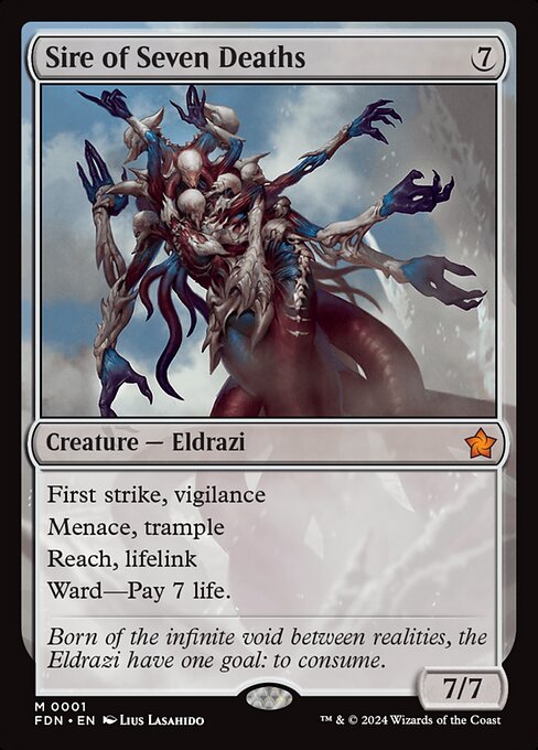 Sire of Seven Deaths 1 Foundations (FDN) [Foil] NM