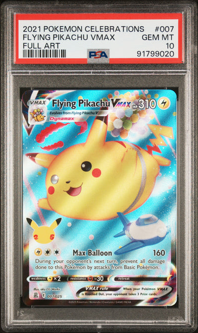 Flying Pikachu VMAX 7/25 - Celebrations (CEL) PSA 10