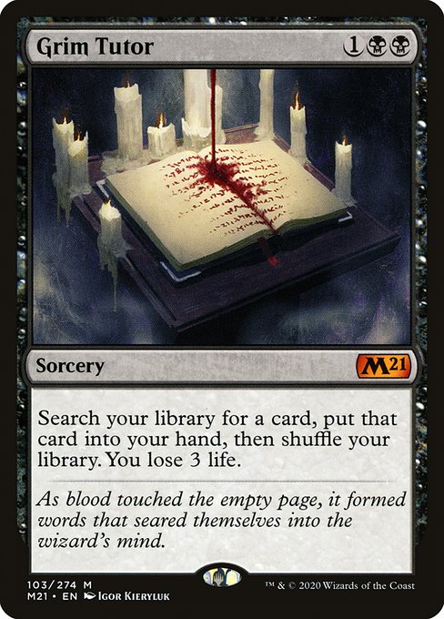 Grim Tutor 103 Core Set 2021 (M21) [Nonfoil] NM