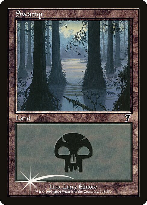 Swamp 348 7th Edition (7ED) [Foil] NM