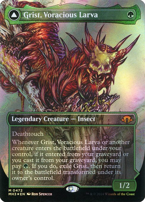Grist, Voracious Larva // Grist, the Plague Swarm 472 Modern Horizons 3 (MH3) [Textured Foil] NM