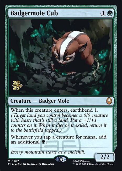 Badgermole Cub 167 Avatar: The Last Airbender Promos (PTLA) [Foil] NM