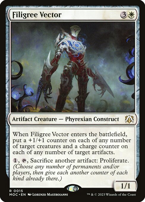 Filigree Vector 15 March Of The Machine Commander (MOC) [Nonfoil] NM