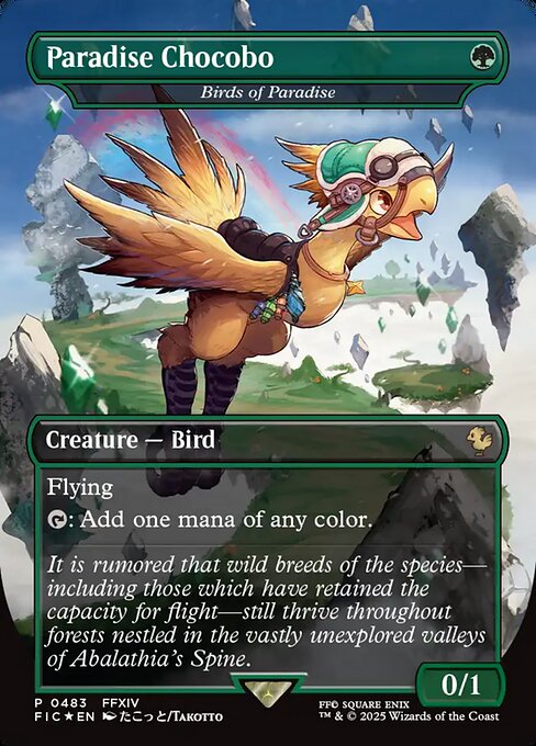 Paradise Chocobo (Birds of Paradise) 483 Final Fantasy Commander (FIC) [Foil] NM