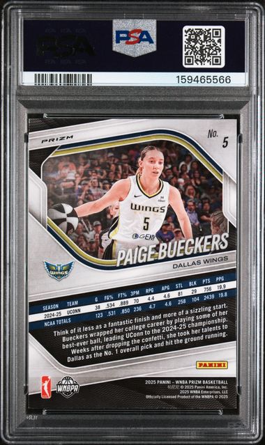 Paige Bueckers [Ice] #5 - 2025 Panini Prizm WNBA Basketball PSA 10