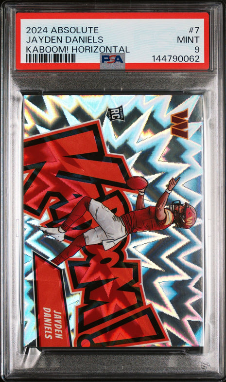 Jayden Daniels #7 - 2024 Panini Absolute Kaboom Horizontal Football PSA 9