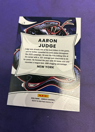 Aaron Judge [Platinum Diamond] #9 - 2026 Panini Donruss Unleashed Baseball NM