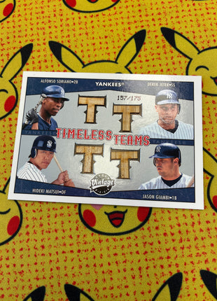 Soriano Jeter Matsui Giambi Timeless Teams Quad Relic /175 NM