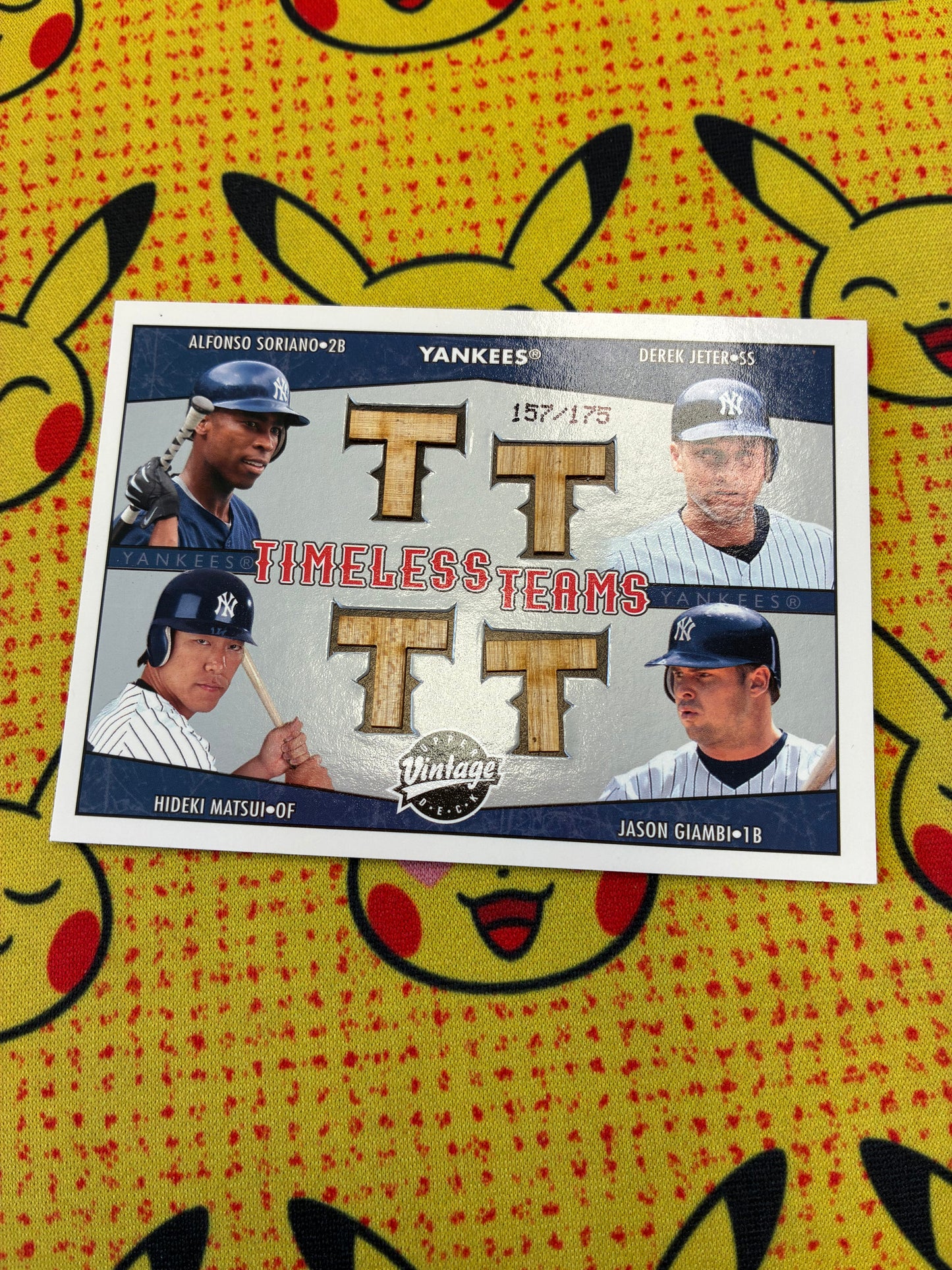Soriano Jeter Matsui Giambi Timeless Teams Quad Relic /175 NM