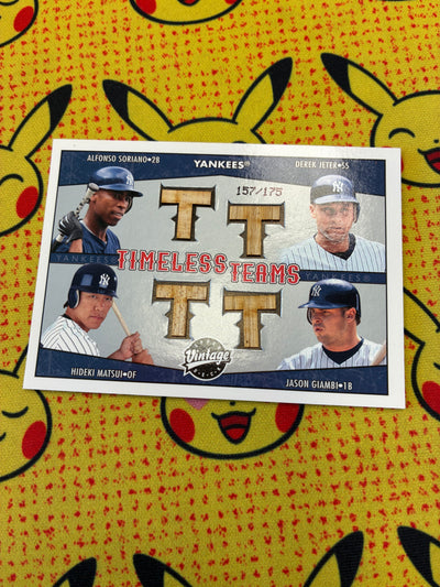 Soriano Jeter Matsui Giambi Timeless Teams Quad Relic /175 NM