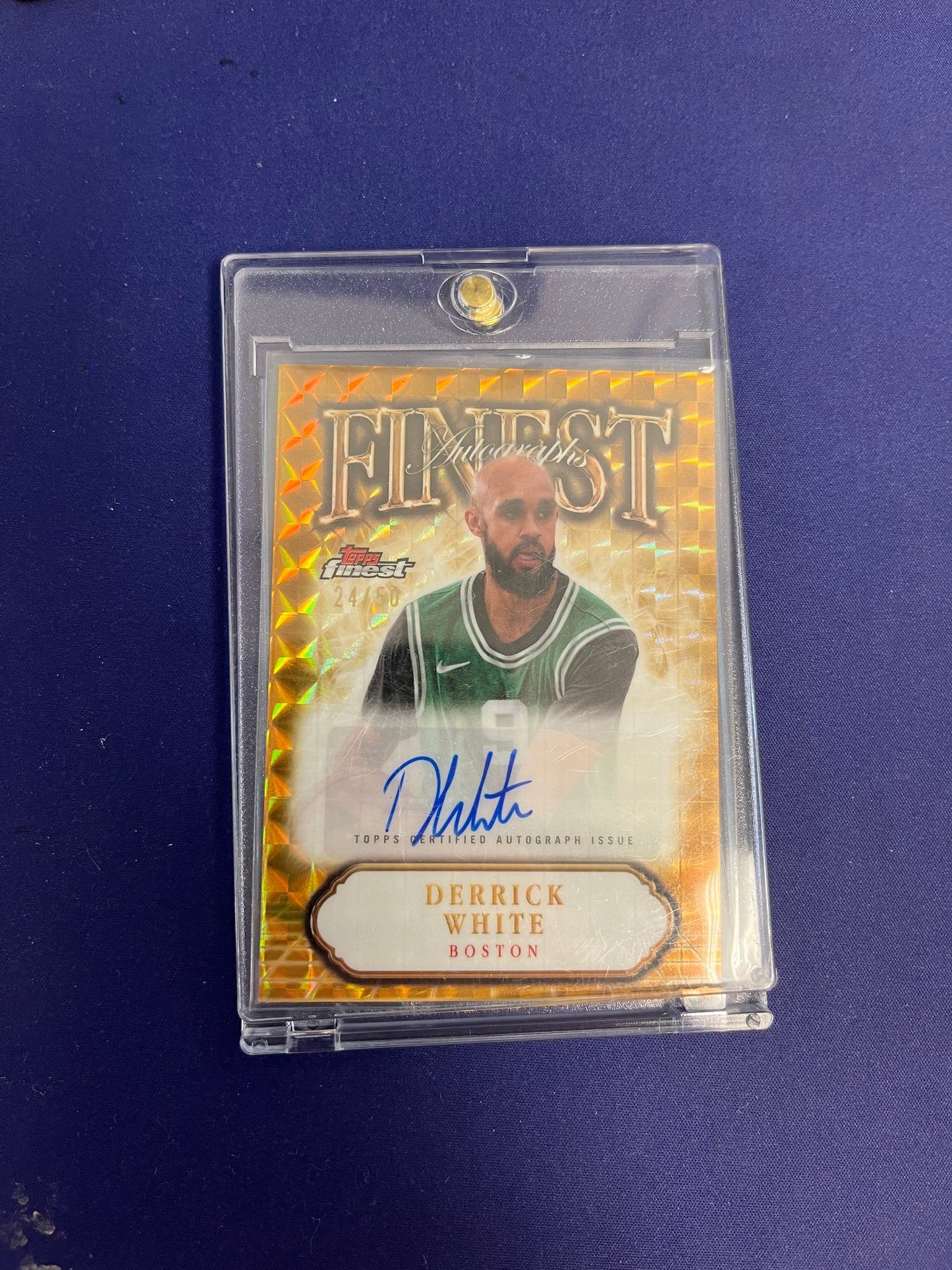 Derrick White Gold Auto Finest /50 2024-25 NM