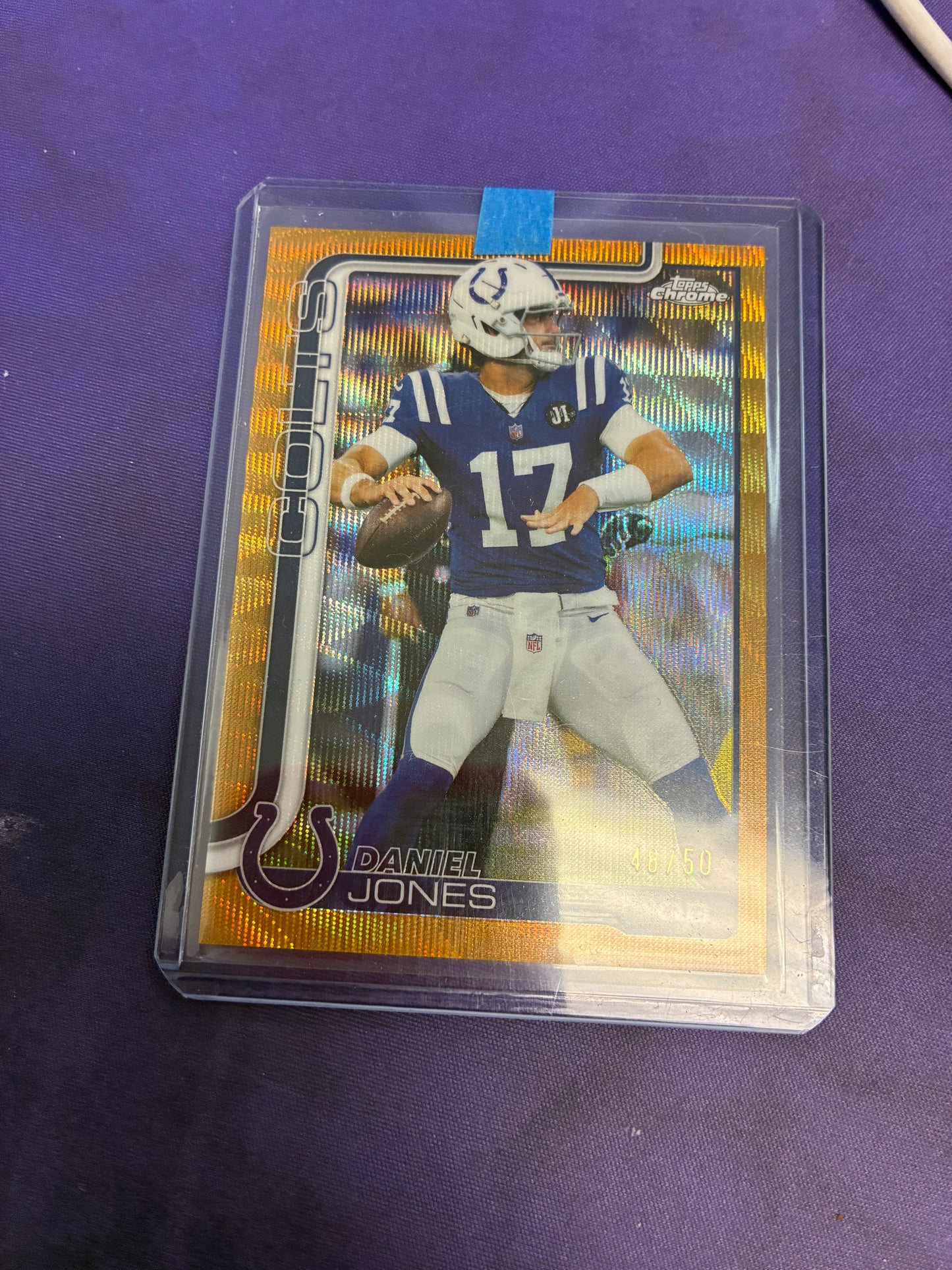 Daniel Jones [Gold Wave Refractor] #132 - 2025 Topps Chrome Football NM