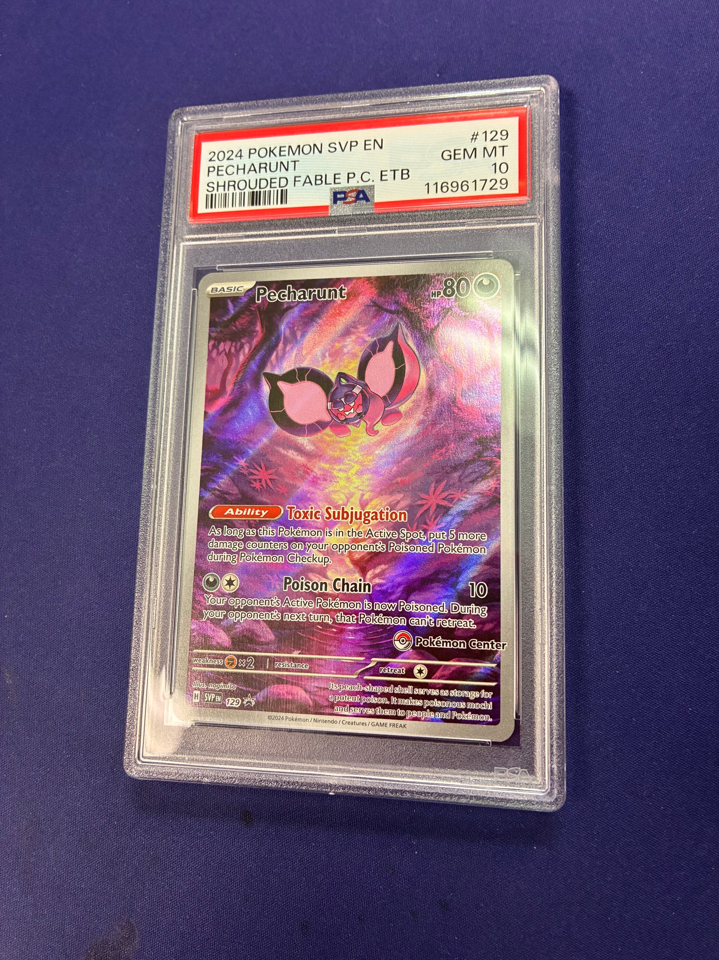 Pecharunt 129/ [Pokemon Center] - Promo (SVP) PSA 10