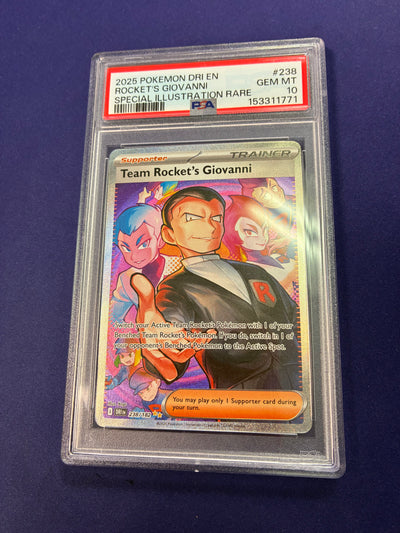 Team Rocket's Giovanni 238/182 - Destined Rivals (DRI) PSA 10