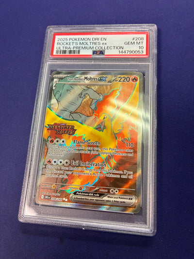 Team Rocket's Moltres ex 208/182 [Stamped] - Destined Rivals (DRI) PSA 10