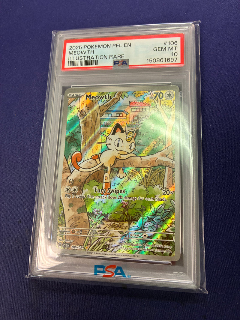 Meowth 106/94 - Phantasmal Flames (PFL) PSA 10