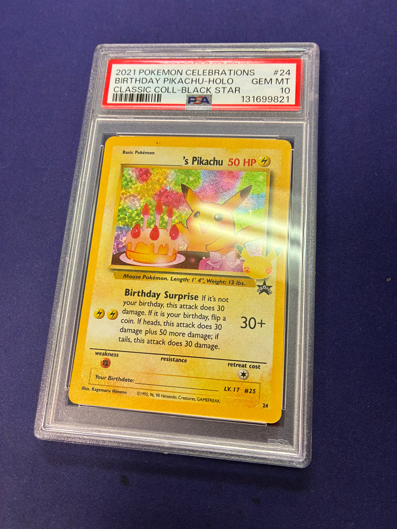 Pikachu Birthday 24/25 - Celebrations (CEL) PSA 10