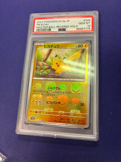 Pikachu 25/165 [Master Ball] - Japanese Scarlet & Violet 151 (SV2A) PSA 10