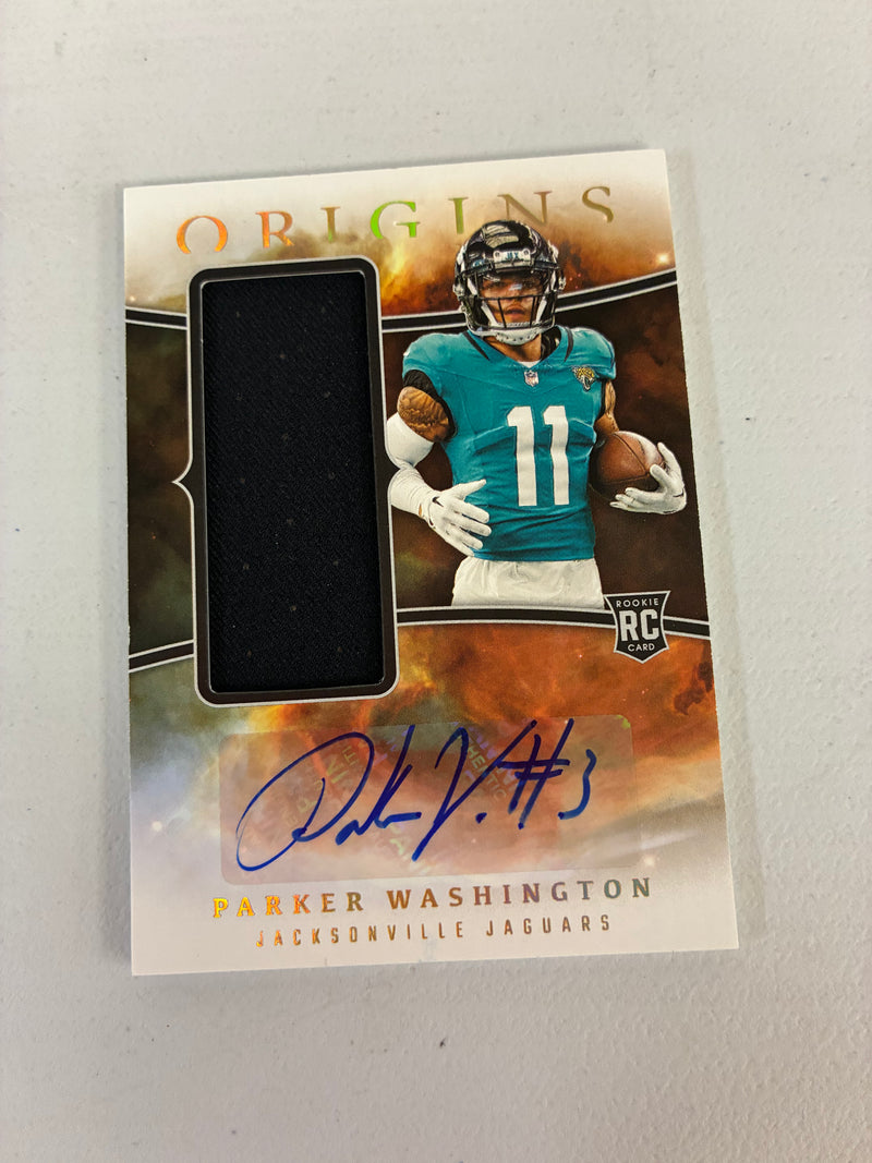 Parker Washington Origins Patch Auto RC 2023 Origins NM
